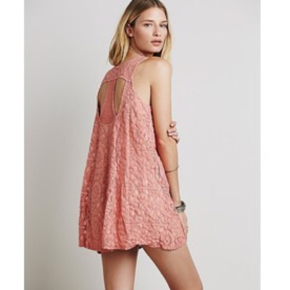 Free People Wallflower Blush Tent Dress - Picture 2 of 7